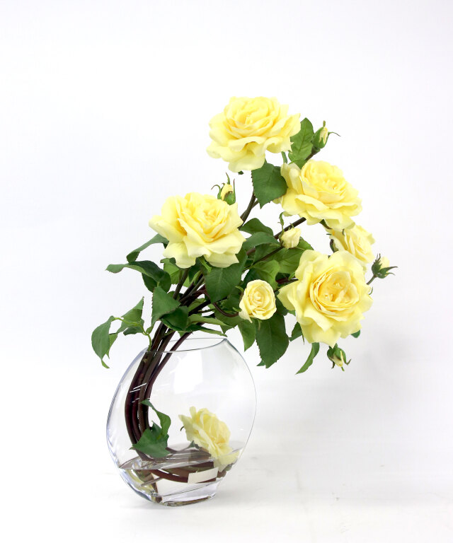 EMILIO ROBBA 光触媒 人工観葉植物 イエロー ホワイト薔薇アレンジ エミリオ・ロバ アートフラワー」の人気商品一覧 | 安い商品を