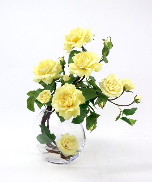エミリオロバ　薔薇　黄色　大きめ　造花　アーティフィシャルフラワー エミリオロバ 薔薇 黄色 大きめ 造花 アーティフィシャルフラワー