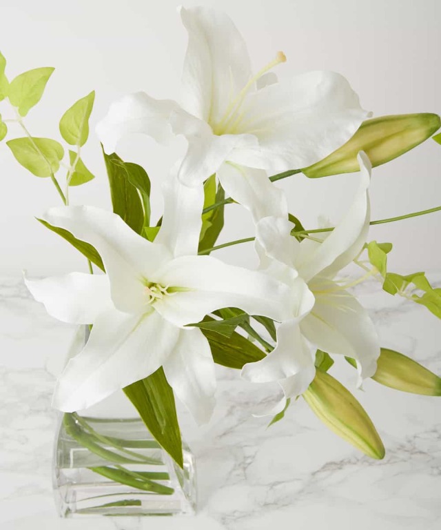 カサブランカl 高品質 ギフト プレゼント お祝い アーティフィシャルフラワー 造花