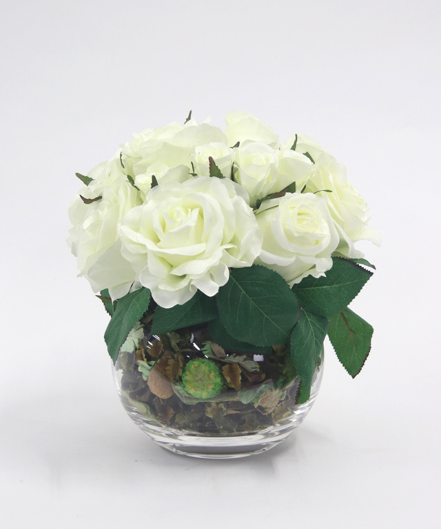 ローズポプリアレンジM-w 高品質 ギフト プレゼント お祝い アーティ