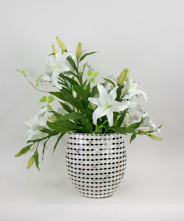 【極美品】エミリオロバ　カサブランカ　造花 カサブランカ4L-b 高品質 ギフト プレゼント お祝い アーティ