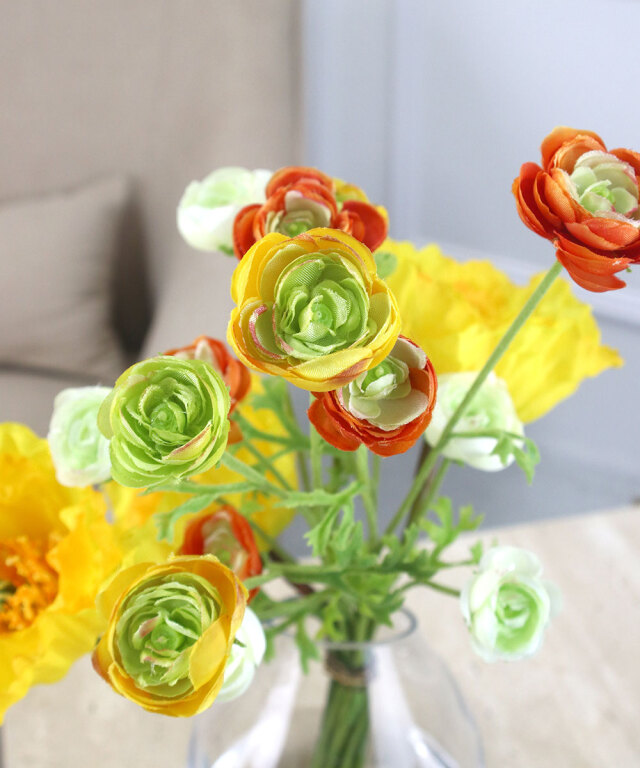 エミリオロバ　チューリップ　イエロー　高級造花　パーロット咲き エミリオロバ チューリップ イエロー 高級造花 パーロット咲き