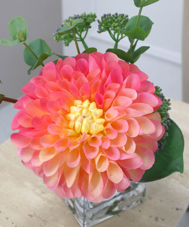 ダリア（感謝） 期間限定】SDGsダリアpk アートフラワー アーティフィシャルフラワー