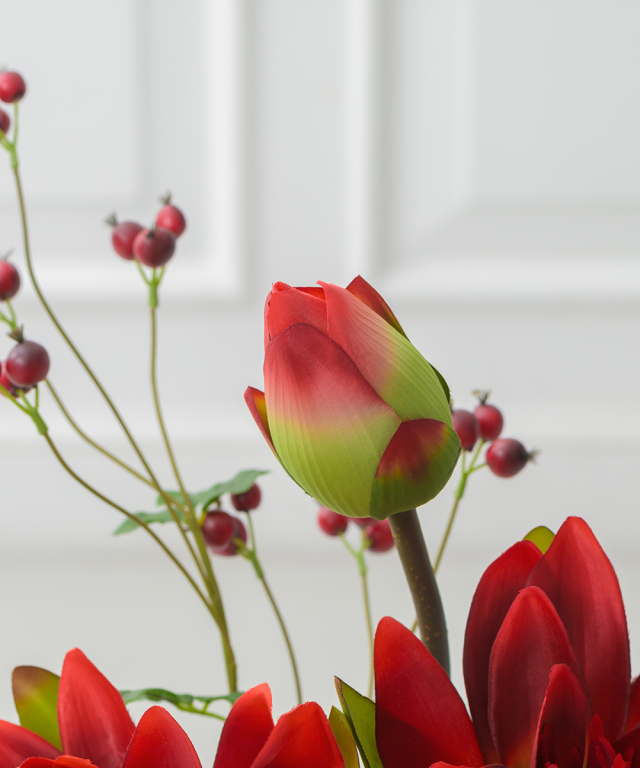 ロータス2L25-rd アートフラワー アーティフィシャルフラワー ギフト