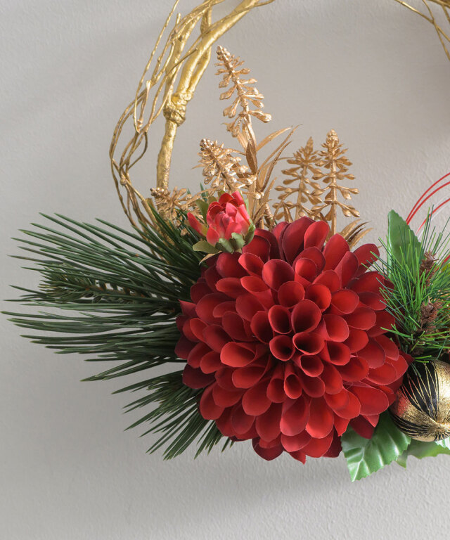 迎春ダリアリースM25rd