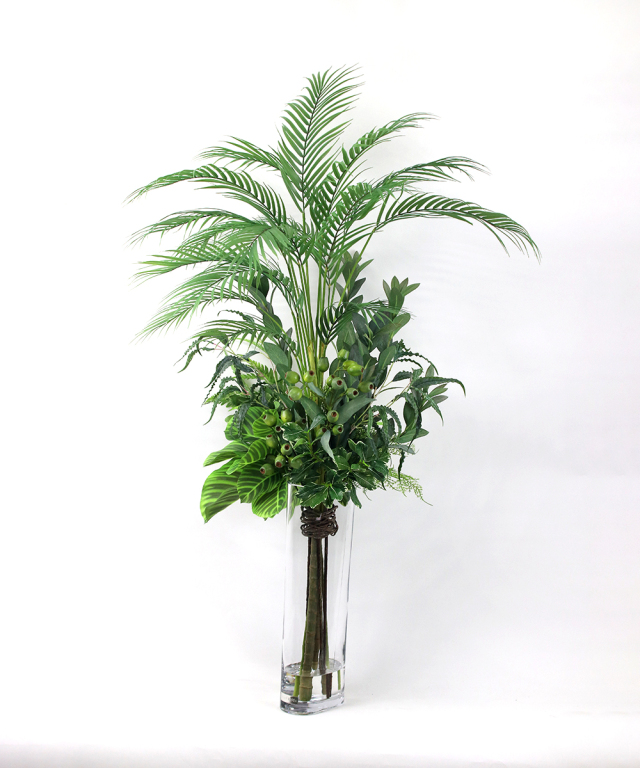 iΦ EMILIO ROBBA エミリオンロバ 観葉植物 造花 パームリーフ4L25 観葉植物 アートフラワー アーティフィシャル