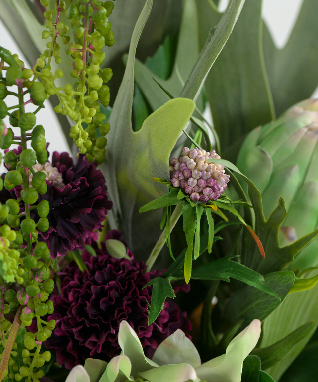 キングプロテア＆スカビオサ4L25 アートフラワー アーティ