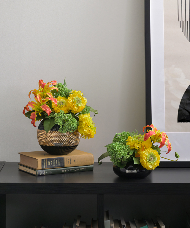 迎春ラナンキュラス&グロリオサL25 アートフラワー アーティフィシャル