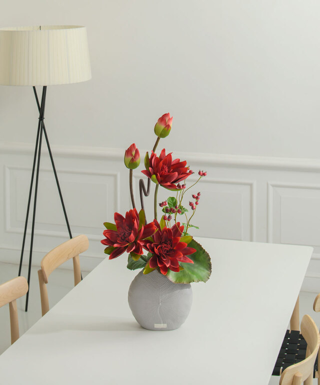 ロータス3L25-rd アートフラワー アーティフィシャルフラワー ギフト