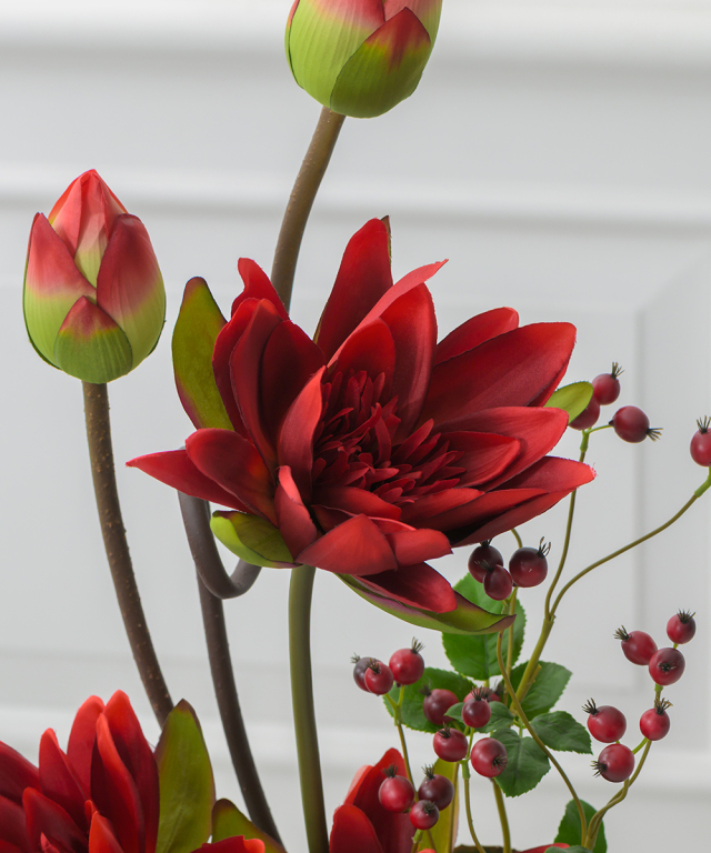 ロータス3L25-rd アートフラワー アーティフィシャルフラワー ギフト