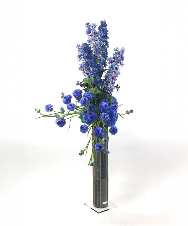 DERUTH エミリオ・ロッバ 花瓶　アーティフィシャルフラワー　 造花用 デルフィニューム2XL26 アーティフィシャルフラワー 造花 ギフト