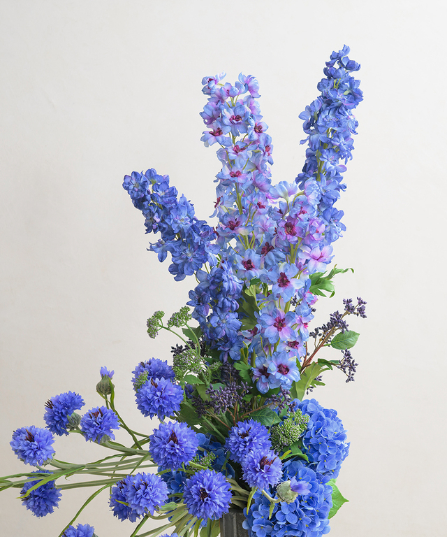 【エミリオ・ロバ】 特大 アーティフィシャルフラワー 花器付き【デルフィニウム】 デルフィニューム2XL26 アーティフィシャルフラワー 造花 ギフト