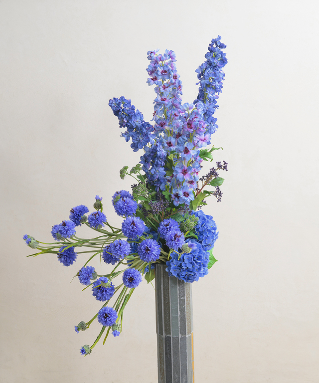 【エミリオ・ロバ】 特大 アーティフィシャルフラワー 花器付き【デルフィニウム】 デルフィニューム2XL26 アーティフィシャルフラワー 造花 ギフト