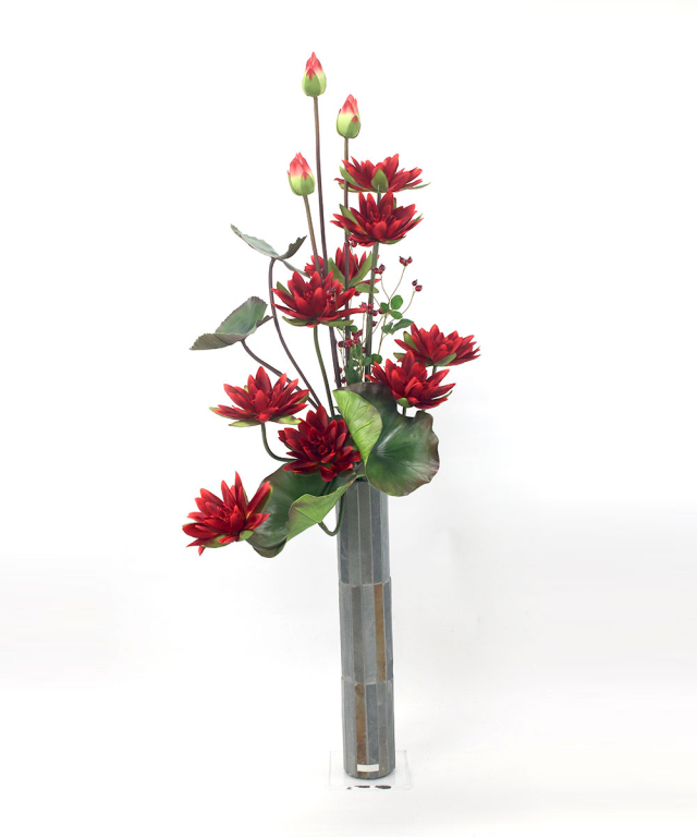 ロータス2XL25-rd アートフラワー アーティフィシャルフラワー 造花