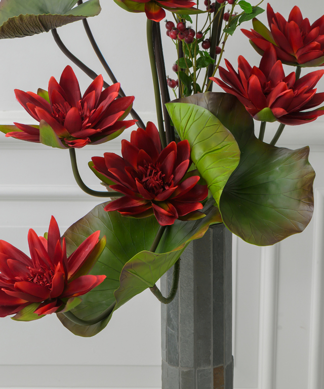 ロータス2XL25-rd アートフラワー アーティフィシャルフラワー 造花