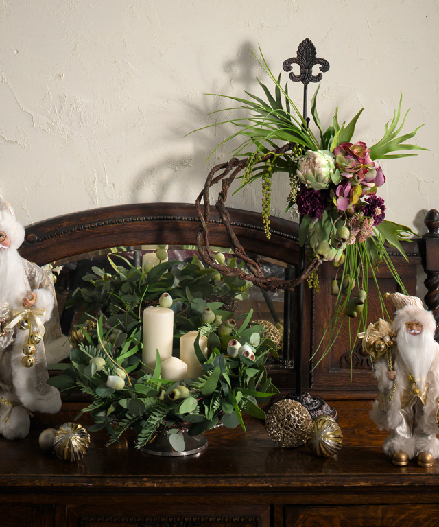 グリーンリース2L25 アートフラワー アーティフィシャルフラワー