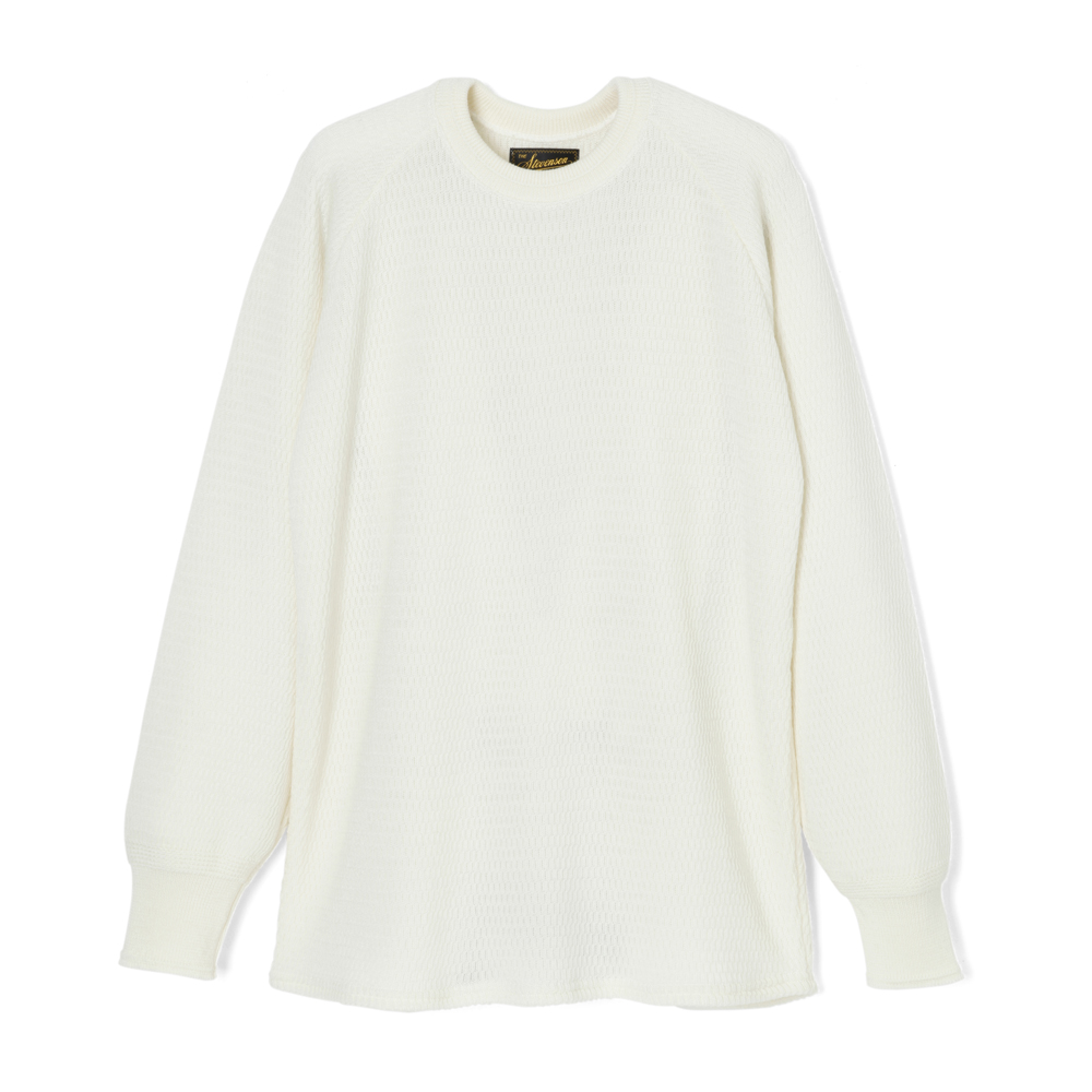 STEVENSON OVERALL Co. Wool Thermal Long Sleeve - WL Merino Wool (Off White/予約)