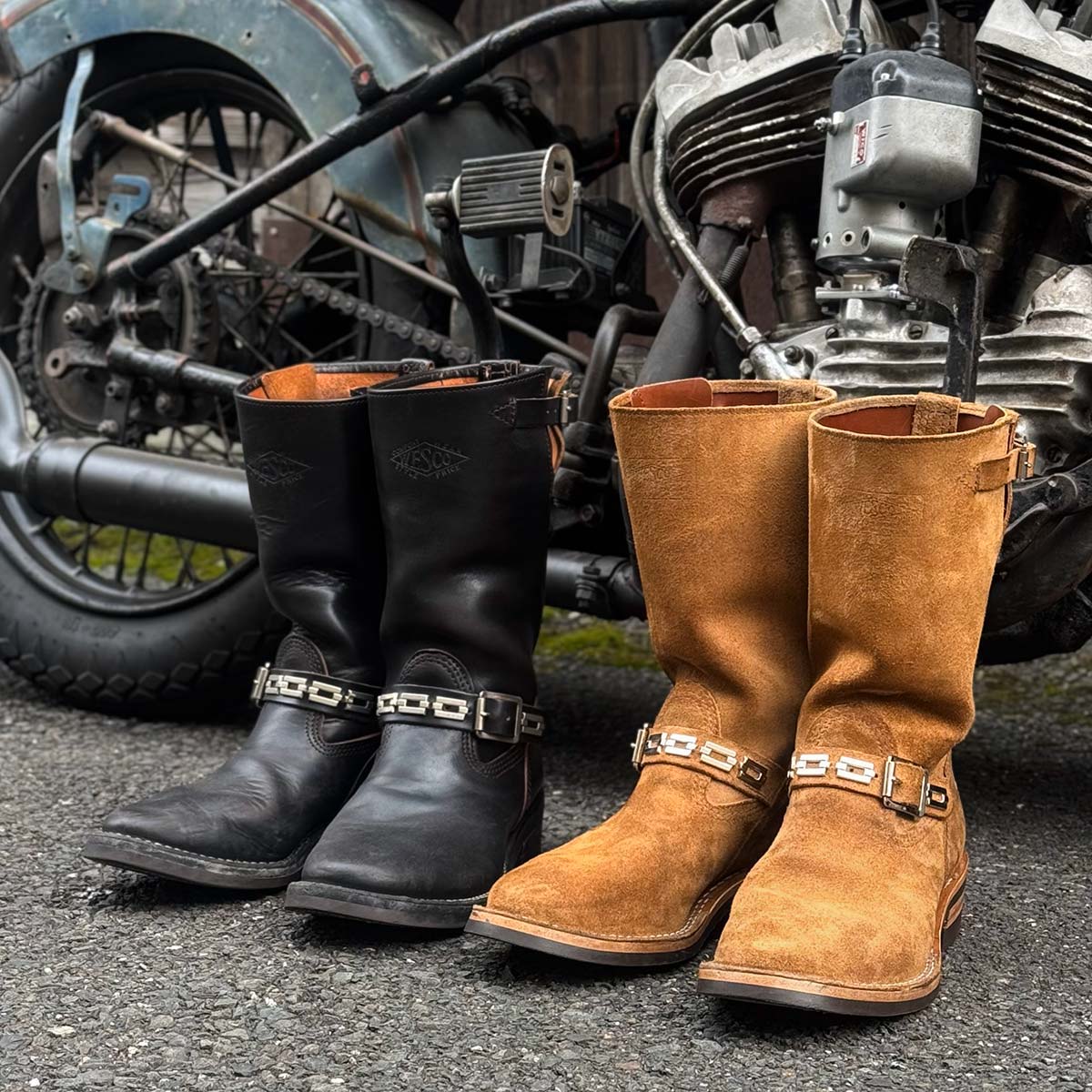 ウエスコブーツ WESCO Vintage Riding Boots Rough Out British Tan