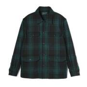 STEVENSON OVERALL Co. Woodlander - WL1 Wool Hunting Shirt Green Plaid