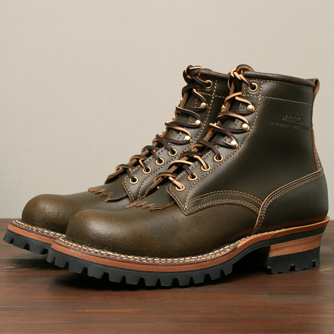ホワイツブーツ] WHITE'S BOOTS 350V オリーブグリーン ワックス