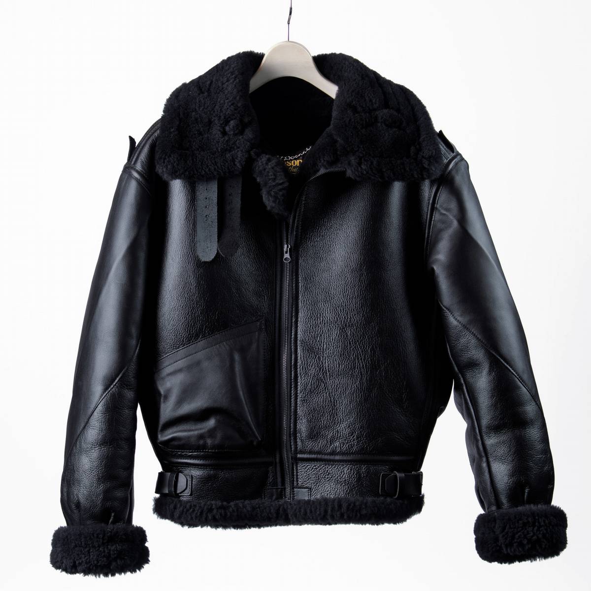 ★vanson★大戦モデル フライトジャケットB-3 バンソン レザージャケット Vanson B-3 Flying Fortress Crew Jacket Black Mouton