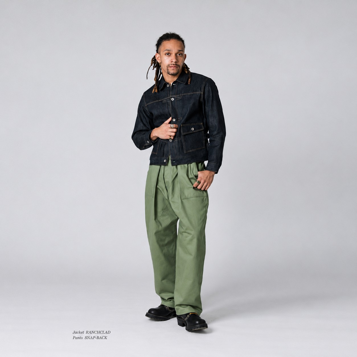 Snap-Back SB1 Sage Green full-length styling