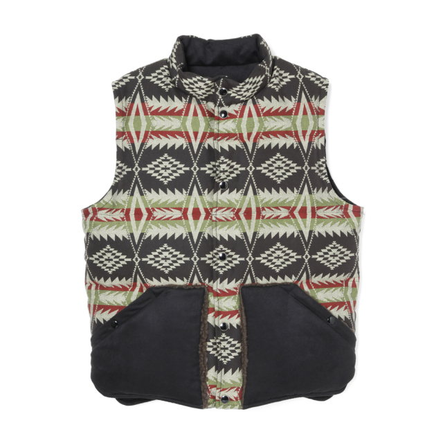 STEVENSON OVERALL Co.  Black Hills - BH1 RIVERSIBLE DOWN VEST Black