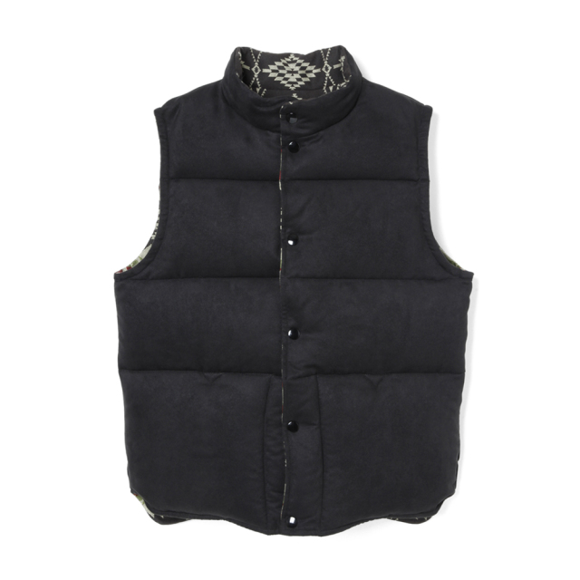STEVENSON OVERALL Co.  Black Hills - BH1 RIVERSIBLE DOWN VEST Black