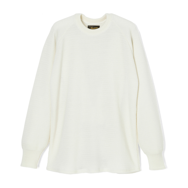 STEVENSON OVERALL Co. Wool Thermal Long Sleeve - WL Merino Wool (Off White/予約)