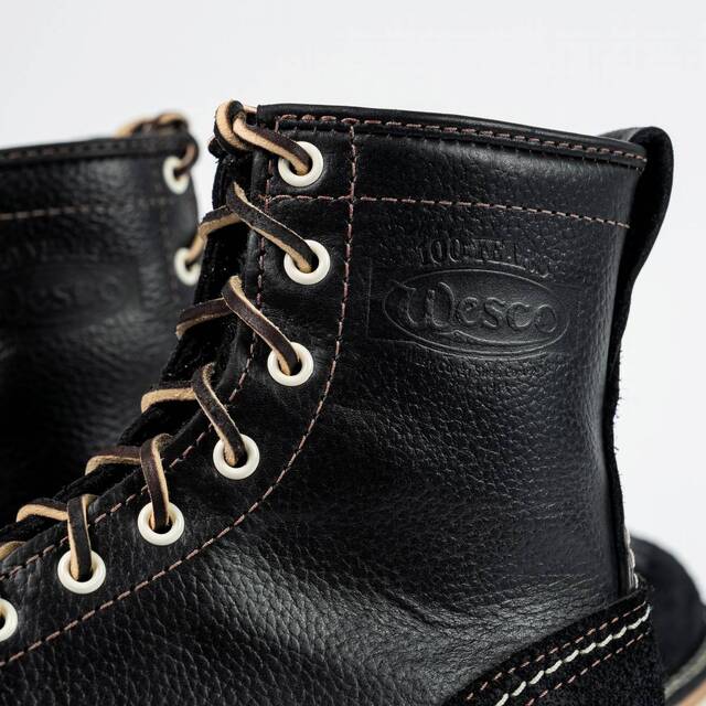 WESCO BOOTS LTT JOBMASTER Black Oil / Black Tie Pebble White Eyelets