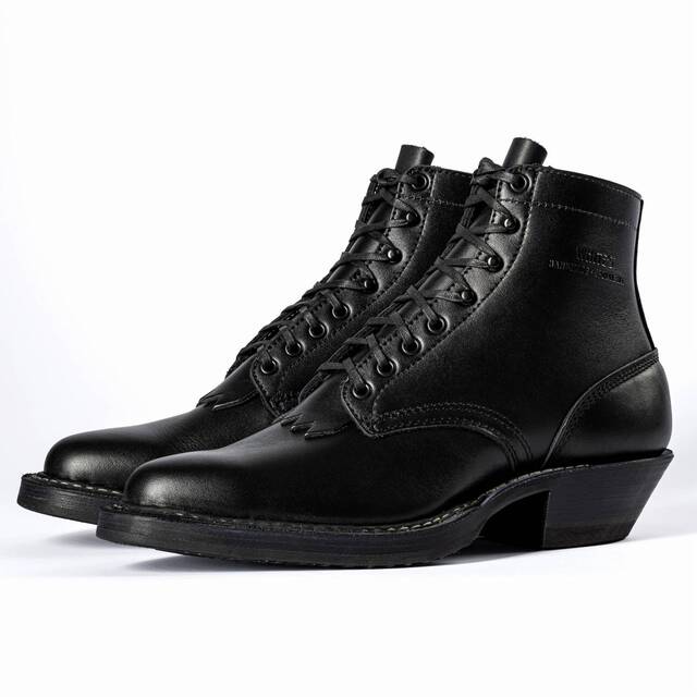 WHITE'S BOOTS PACKER Dress Black Leather 695 Last “BLACK CUSTOM