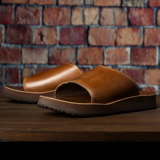The Sandalman Slider Tan Chromexcel サンダルマン スライダー クロム