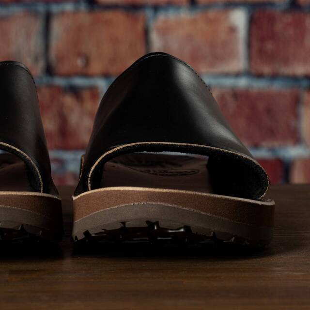 The Sandalman Slider Black Chromexcel サンダルマン スライダー