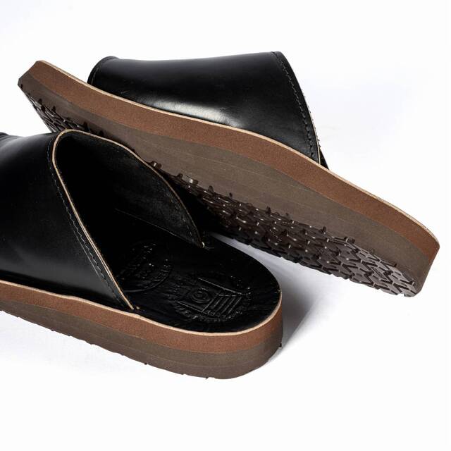 The Sandalman Slider Black Chromexcel サンダルマン スライダー