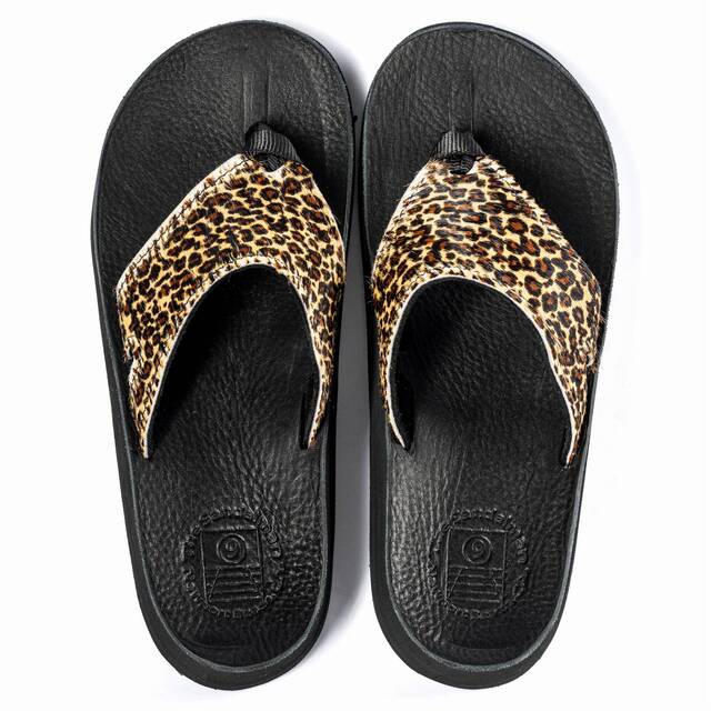The Sandalman 501 ベビーレオパード x Black Bullhide ウエスコ
