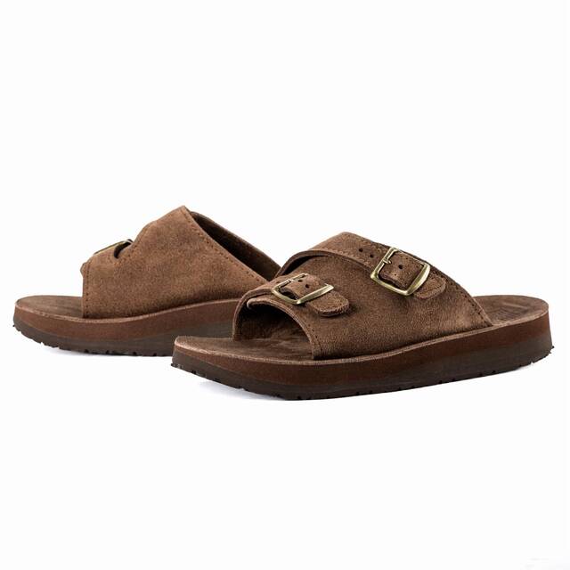 The Sandalman Double Straps Brown Suede サンダルマン ダブルストラップ