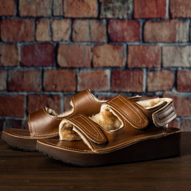 The Sandalman BSSB Natural Sheepskin Tan Chromexcel サンダルマン