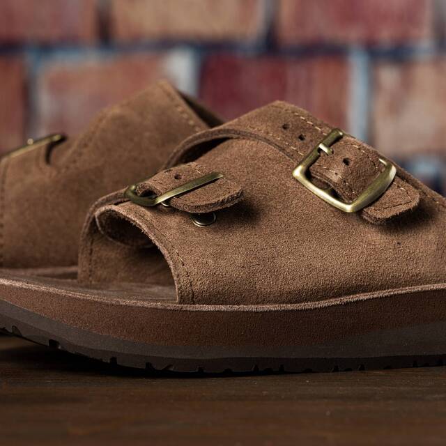 The Sandalman Double Straps Brown Suede サンダルマン ダブルストラップ