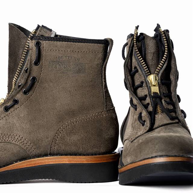 WESCO WARREN ウォレン Charcoal Rough Out LACE-IN ZIPPER｜ウエスコ