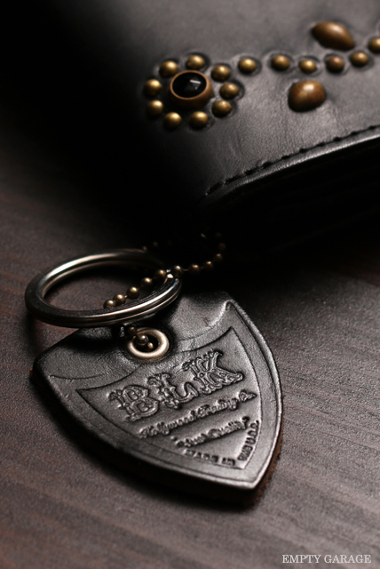 ""HTC BLACK"" LONG WALLET T-023 Brass on black