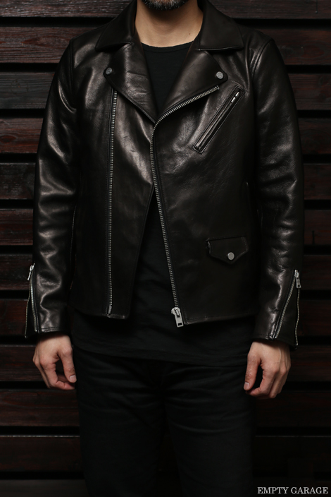 FindersKeepers x EMPTY GARAGE FK-RIDERS JACKET HORSEHIDE red silk