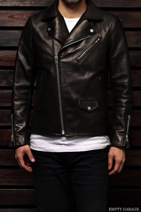 FindersKeepers x EMPTY GARAGE FK-RIDERS JACKET HORSEHIDE red silk