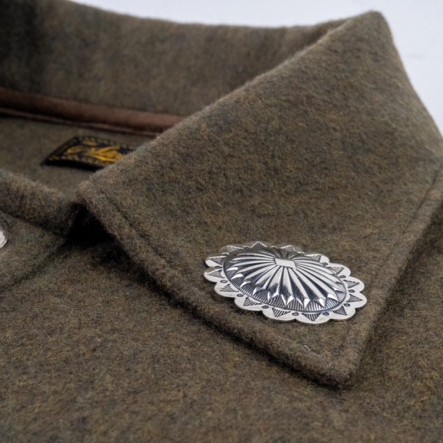 STEVENSON OVERALL Co. Brave Man BM2 Loden Beaver Melton Heather Olive