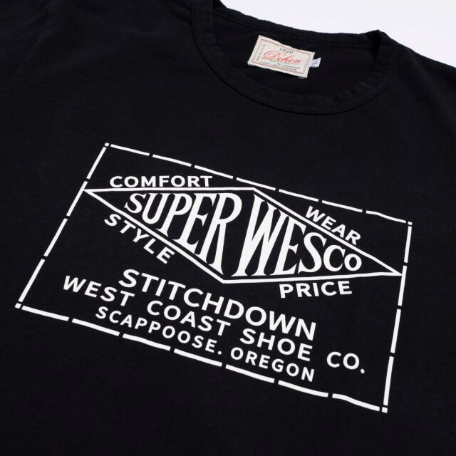 WESCO × DEHEN Super Wesco Vintage Logo Tee Black