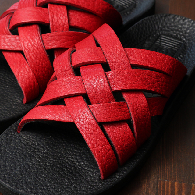The Sandalman Weave Black x Red Bullhide Leather ウエスコ ホワイツ