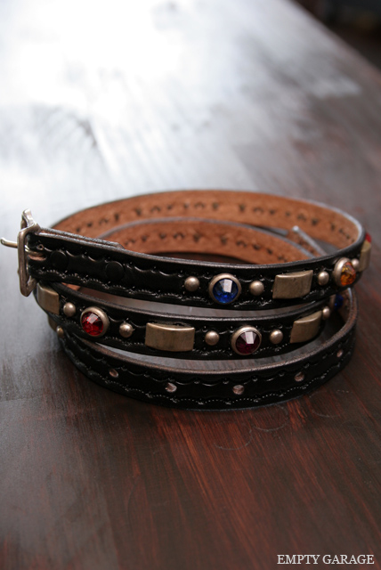 The Roosterking & Co. Belt スタッズナローベルト