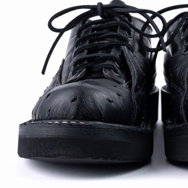 WHITE'S BOOTS OXFORD SHOE Ostrich C461 Last LTT ブラック オーストリッチ/バッファロー