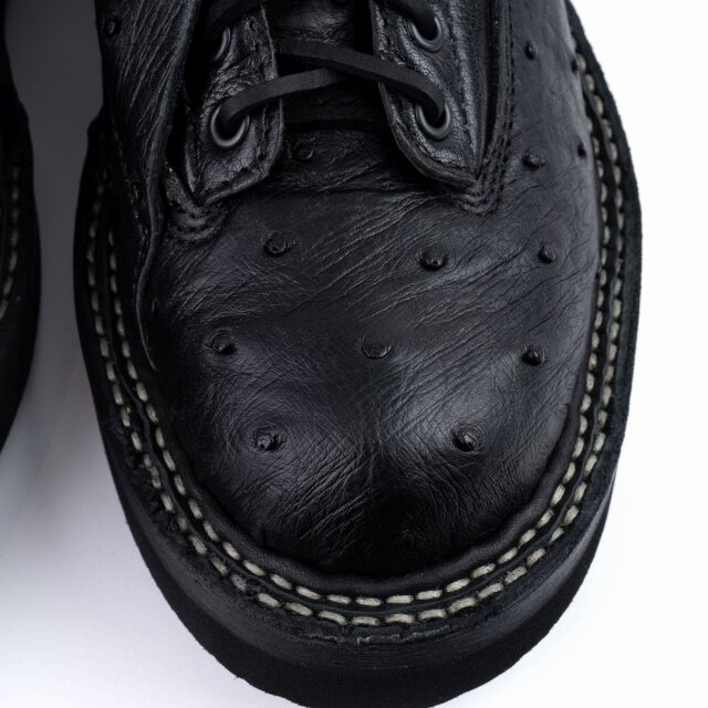 WHITE'S BOOTS OXFORD SHOE Ostrich C461 Last LTT ブラック オーストリッチ/バッファロー