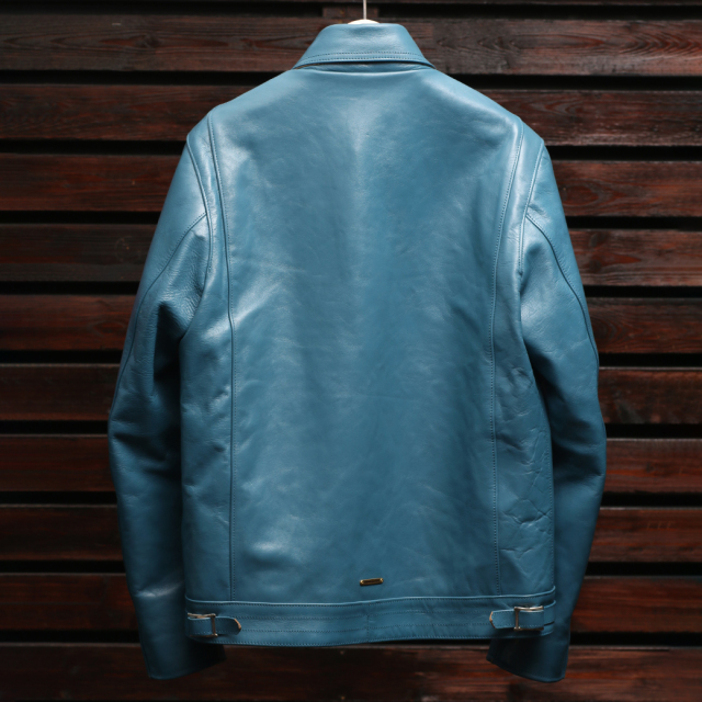 FindersKeepers FK-W.RIDERS JACKET U.K. II TURQUOISE BLUE HORSEHIDE