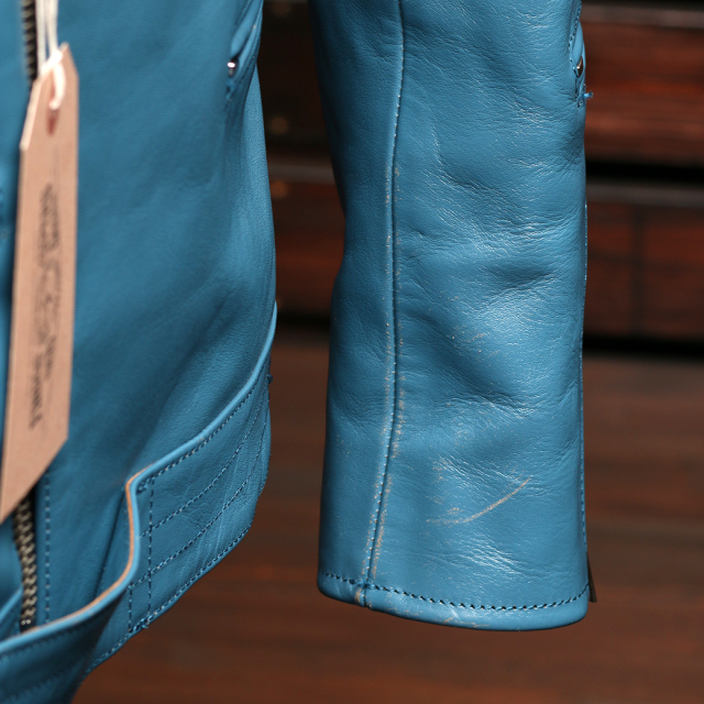 FindersKeepers FK-W.RIDERS JACKET U.K. II TURQUOISE BLUE HORSEHIDE